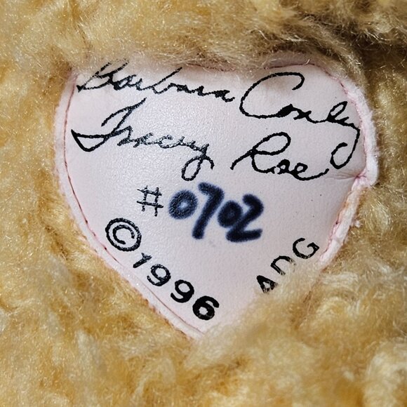 Vintage 90s Gallery Teddy Bears 10 Inch Posable Arms Legs Dress Plush 0702 Toy - Picture 10 of 12